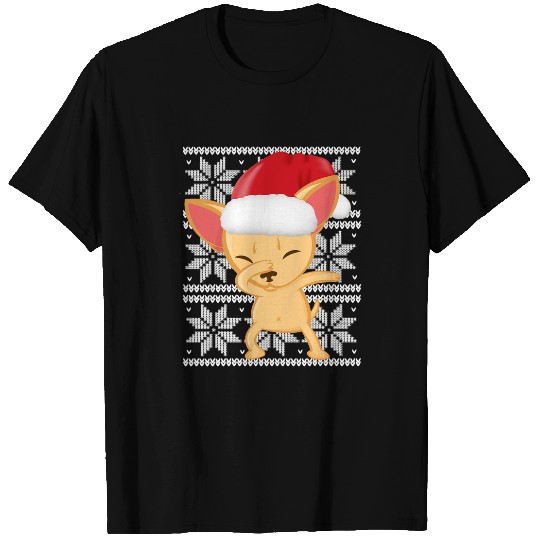 Chihuahua Dog Ugly Christmas Gift Holiday Dabbings Dab T-Shirts