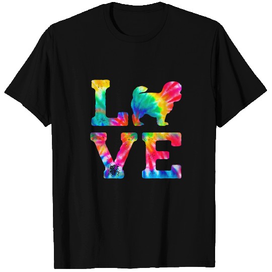Love Peekapoo Tie Dye Dog Mom Dad T-Shirts