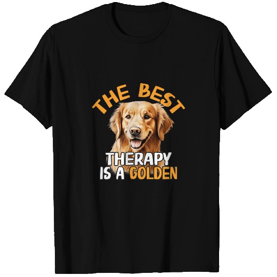 Funny The bests Therapy Is A Golden Retriever Dog Lovers T-Shirts