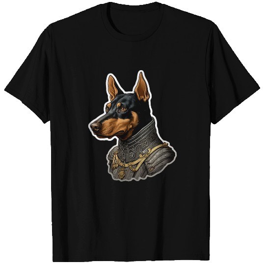 Baroque Renaissance Doberman Pinscher Dog Portrait T-Shirts
