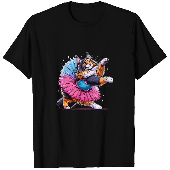 Ballerina Maine Coon Cat Dancing T-Shirts