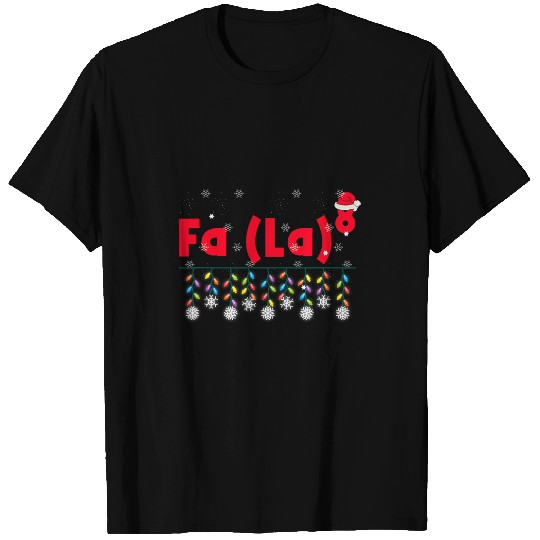 Fa La 8 Math Teacher Christmas Fa La La Santa Hat T-Shirts