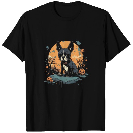Boston Terrier Halloween Costume Dog Puppy Men Women Kids T-Shirts