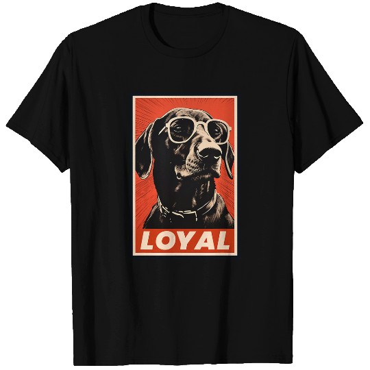 Black and Cream Dachshund Loyal Dog vintages Pet Mom Dad T-Shirts