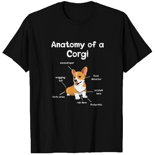 Anatomy of a Corgi Dog Gift Dog Holder Corgi T-Shirts
