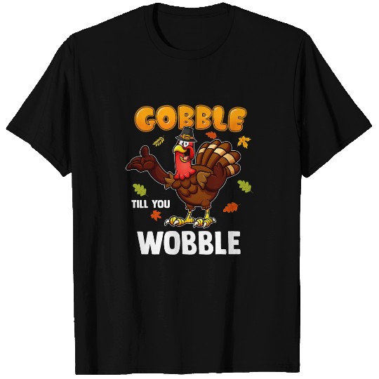 Kids Gobble Till You Wobble Turkey Thanksgiving Family T-Shirts