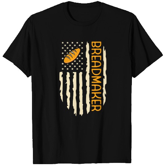 Bread Baking Sourdough Breadmaking American Flag T-Shirts