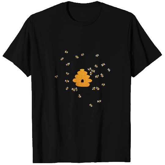 Drawing Bee Hive Abstract T-Shirts