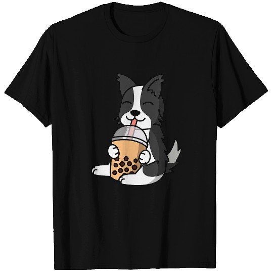 Boba Bubble Milk Tea Border Collie Dog 2 T-Shirts
