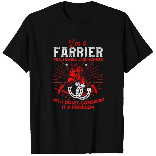 Horse Lover Farrier Hero Horseshoe Hoof Trimming Equine Shoeing T-Shirts