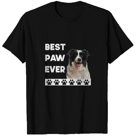 bests Paw Ever Border Collie Dad Fathers Day Dog Lovers T-Shirts