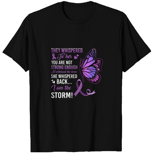 I Am The Storm Lupus Awareness Purple Ribbon Butterfly T-Shirts