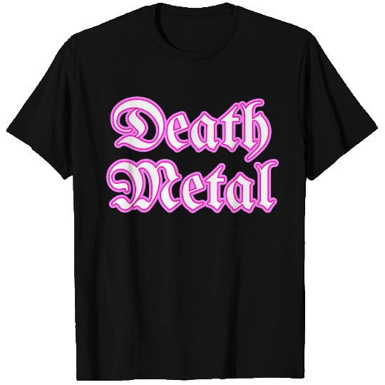 Death Metal Rock Music Fan Cute Medieval Pink Death Metal T-Shirts