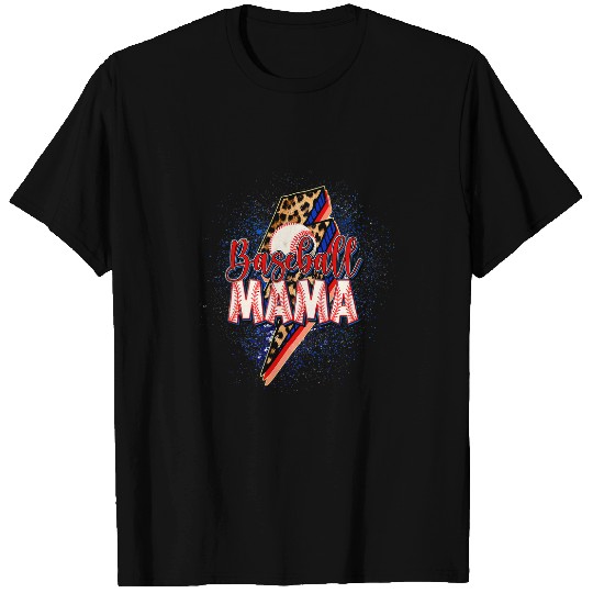 Baseball Mama Cheetah Leopard Retro Sport Clipart T-Shirts