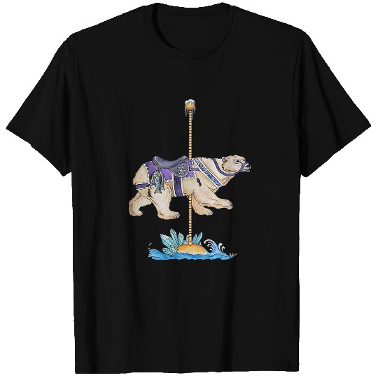 Carousel Polar Bear Art T-Shirts