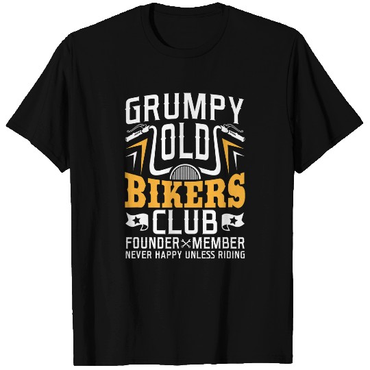 Biker Gear Motorcycle Gifts Grumpy Old Bikers Club T-Shirts