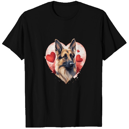 Dog Lover German Shepherd Valentines Day T-Shirts