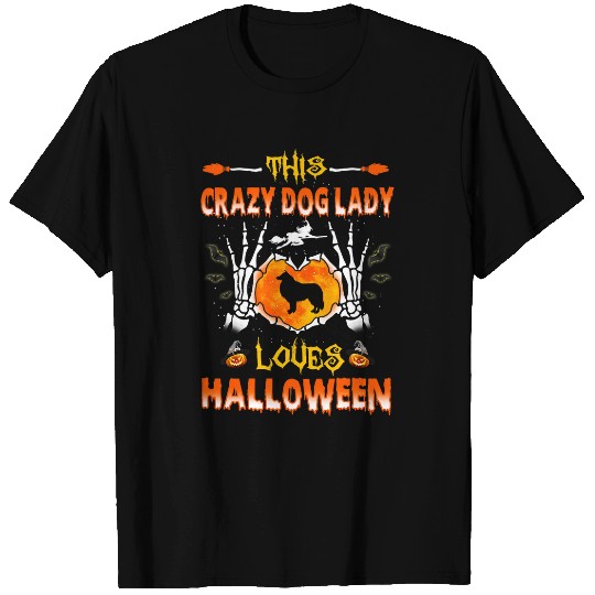 Dog Shetland This crazys Dog Lady Shetland Sheepdog Loves Halloween T-Shirts