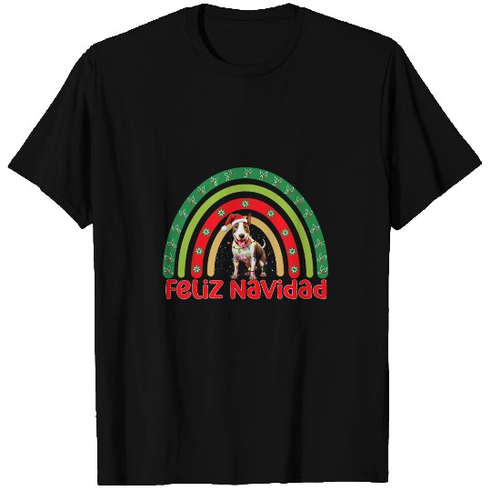 Bull Terrier Dog Feliz Navidad Christmas Decorations T-Shirts