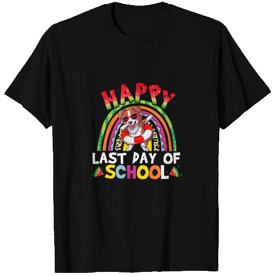 Border Collie Dog Dabbings Watermelon Pool Teacher Student T-Shirts
