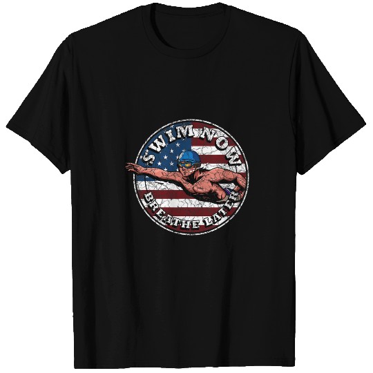 Swimming Pool Now Breathe Later USA Swimming T-Shirts