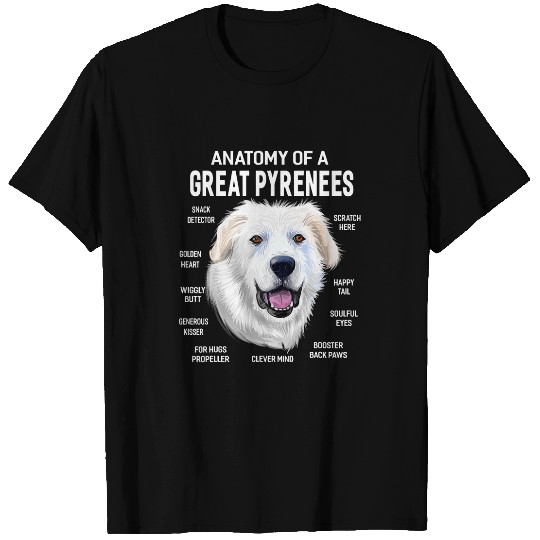 Dogs 365 Anatomy of a Great Pyrenees Dog Funny Gift T-Shirts