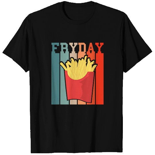 Retro vintages Friday French Fries Fastfood Night Midnight T-Shirts