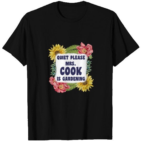 Funny Garden Family Last Name Cook Gardening for Women T-Shirts
