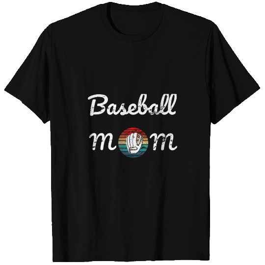 Baseball Mom s for Women vintages Graphic Distress Art T-Shirts
