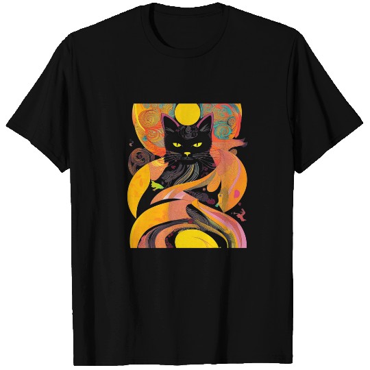 black cats art T-Shirts