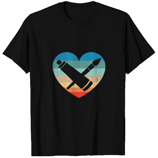 Artist Art Teacher Retro Paint Palette Art Students Summer T-Shirts