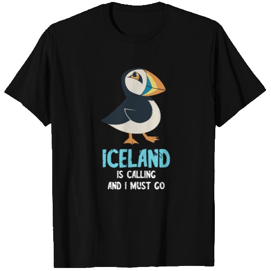 Seabird Lover Puffin Iceland Is Calling Puffin Bird Lover T-Shirts