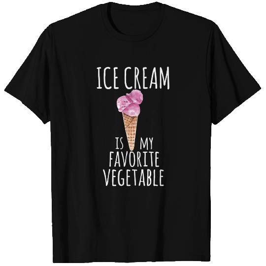 Lacrosse Gift Ice Cream Is My Favorite Vegetable Funny Ice Cream T-Shirts