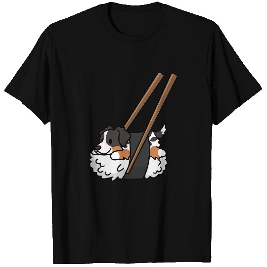 Australian Shepherd Sushi Funny Dog Gift T-Shirts