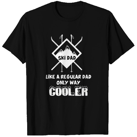 Skiing Ski Funny Skiing Father Ski Dad T-Shirts