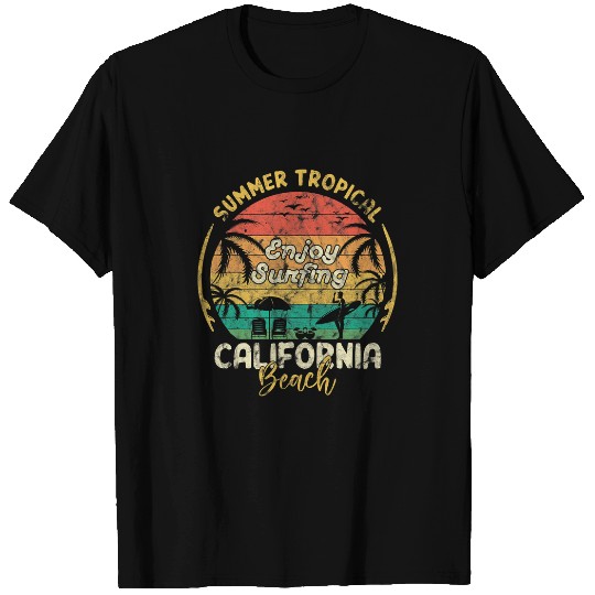 Surf Life Summer Tropical californiasBeach Enjoy Surfing T-Shirts
