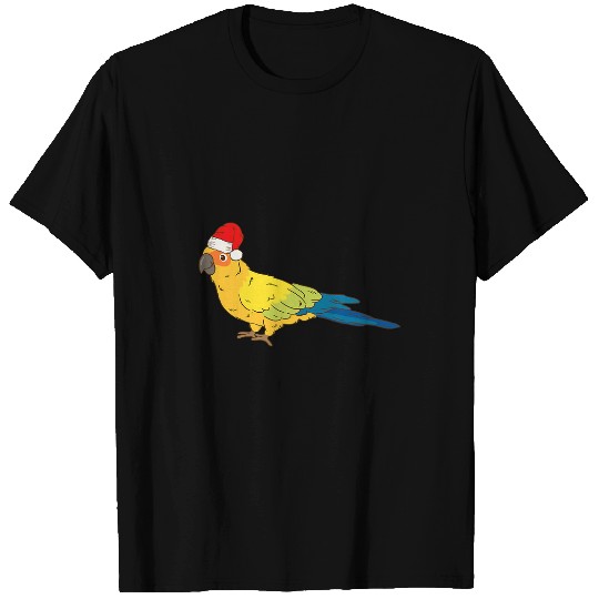 Santa Sun Conure Winter Christmas Bird Mom Holiday T-Shirts