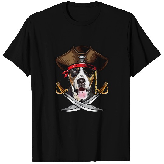 Funny Greater Swiss Mountain Dog Pirate Halloween T-Shirts