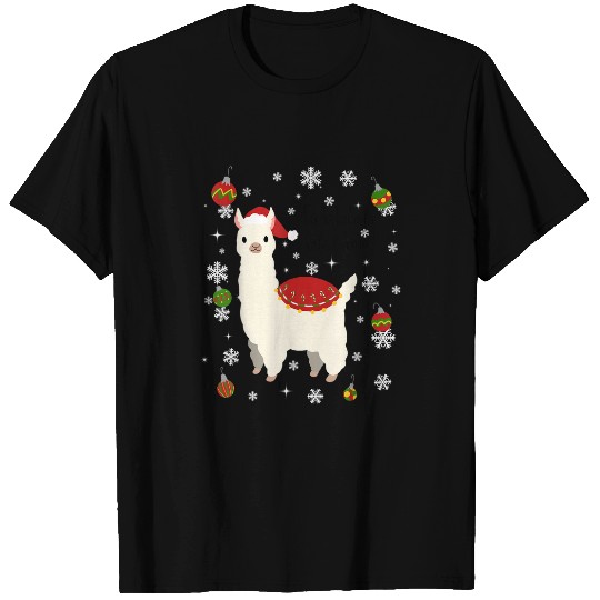 Llama Lover Christmas Falala Llama T-Shirts