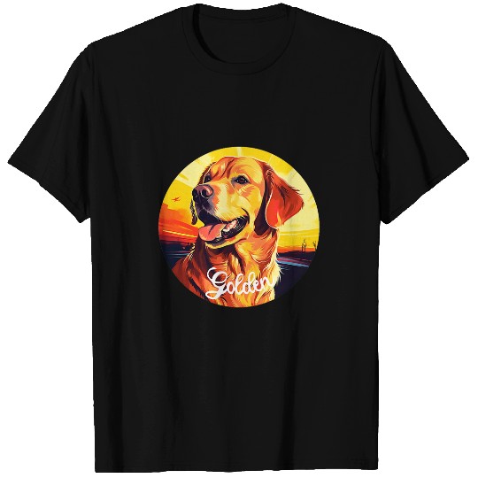 GOLDEN retriever dog puppy mom dad kid bests friend fav pet T-Shirts