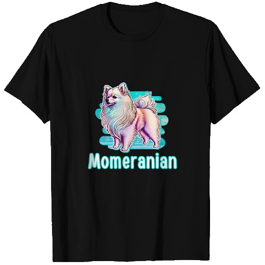 Colorful Pomeranian Design for Momeranian Pom Mom Parent T-Shirts
