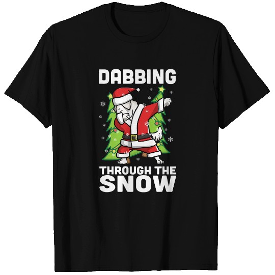 Dabbings Through The Snow Great Pyrenees Christmas Dog T-Shirts