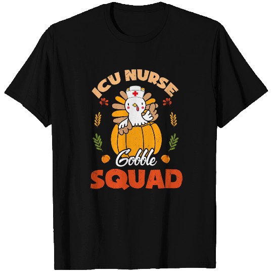 Lacrosse Gift ICU nurses Gobble Squad Turkey RN Thanksgiving Matching T-Shirts