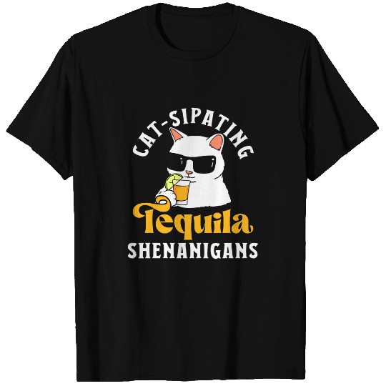 Funny Tequila Drinking Cat Lover Salt Lime Bartender Drink 28 T-Shirts
