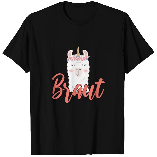 Womens Bridal Unicorns Llama Alpaca Alpaca JGA Engagement T-Shirts
