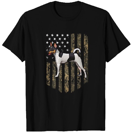 Camo American Flag Toy Fox Terrier 4th Of July USA T-Shirts