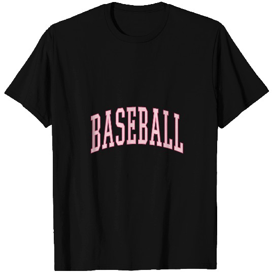 Baseball Sports Mom Womens Pink Preppy T-Shirts