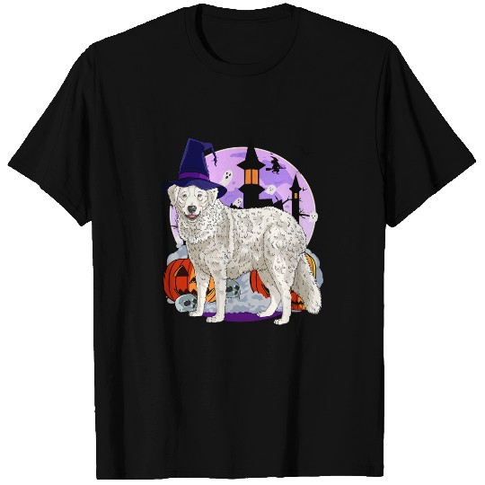 Kuvasz Dog Cute Halloween Witch Pumpkin T-Shirts