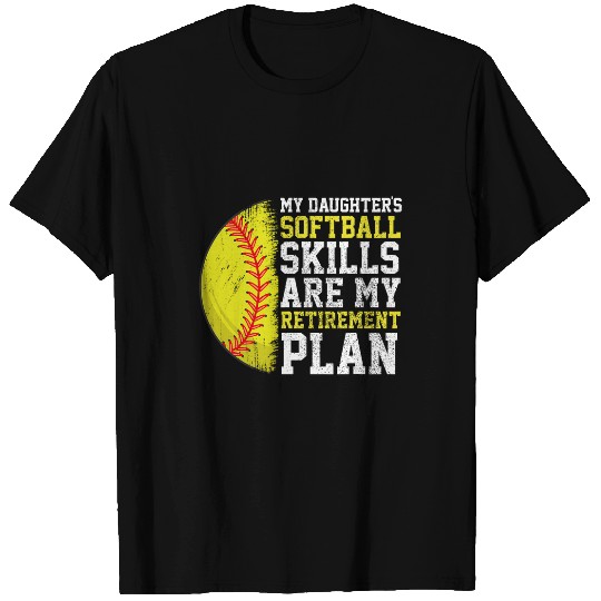 Funny Softball Dad Mom Baseball Player T-Shirts
