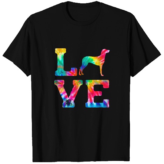 Love Weimaraner Tie Dye Dog Mom Dad T-Shirts